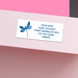 Gebogen Dragonfly zakelijk of persoonlijk adres Zelfinktende Stempel