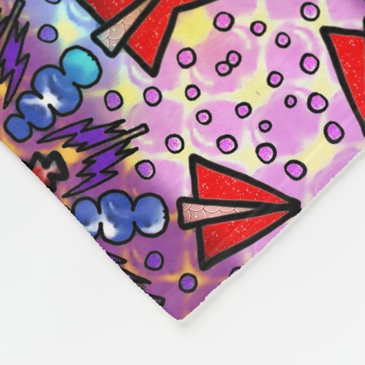 gebogen fleece deken (Hoek)