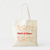  gebogen Floral Maid of Honor Tote Bag (Voorkant)