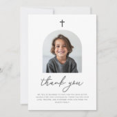 Gebogen foto Eerste Communie Jongen Bedankt (Voorkant)