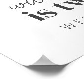 Gebogen foto - Gezamenlijke Verjaardag Welkomstbor Poster (Hoek)