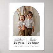 Gebogen foto - Gezamenlijke Verjaardag Welkomstbor Poster (Voorkant)