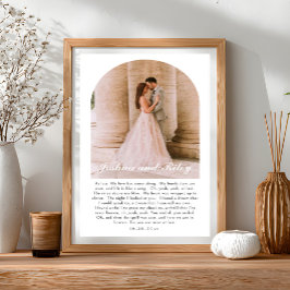 Gebogen Foto Huwelijkslied Tekst Print