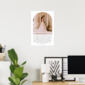 Gebogen Foto Huwelijkslied Tekst Print (Thuiskantoor)