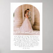 Gebogen Foto Huwelijkslied Tekst Print (Voorkant)
