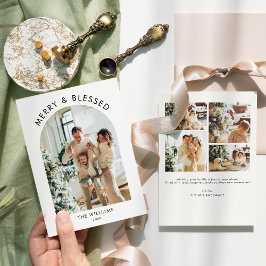 Gebogen foto Kerst Kaart Moderne minimalistische K