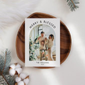 Gebogen foto Kerst Kaart Moderne minimalistische K