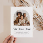 Gebogen foto Triple Joint Verjaardag Uitnodiging