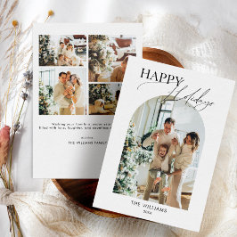 Gebogen Foto Vakantie Kaart Foto Kerst Kaart