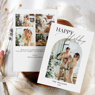 Gebogen Foto Vakantie Kaart Foto Kerst Kaart