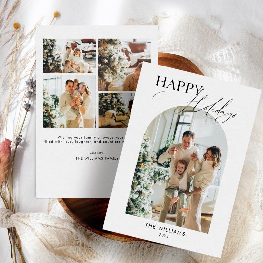 Gebogen Foto Vakantie Kaart Foto Kerst Kaart