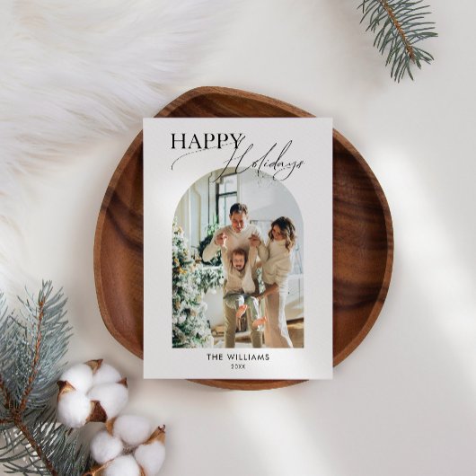 Gebogen Foto Vakantie Kaart Foto Kerst Kaart