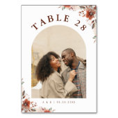 Gebogen fototekst Boho Herfst minimalistische brui Kaart (Achterkant)