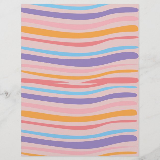 Gebogen Gelijnd Scrapbook Papier (Voorkant)