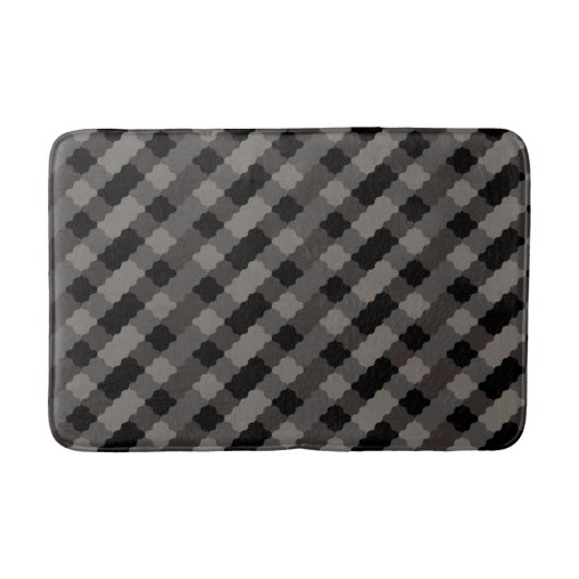 Gebogen geometrisch tegelpatroon badmat (Voorkant)