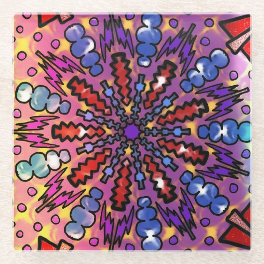 gebogen glazen onderzetter (Voorkant)