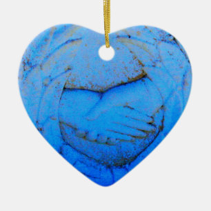 gebogen handenversiering keramisch ornament