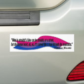 gebogen hart/bil-pride bumpersticker (Op auto)