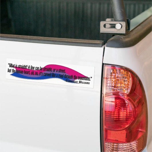 gebogen hart/bil-pride bumpersticker (Op Truck)
