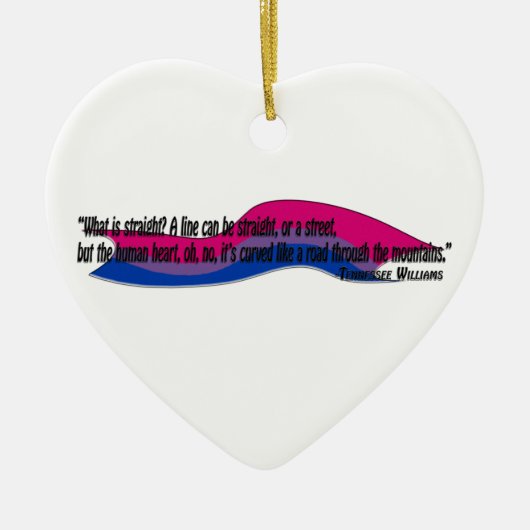 gebogen hart/bil-pride keramisch ornament (Voorkant)