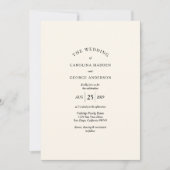 Gebogen headline foto bruiloft uitnodiging (Voorkant)