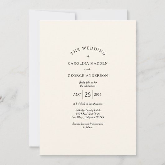 Gebogen headline foto bruiloft uitnodiging (Voorkant)