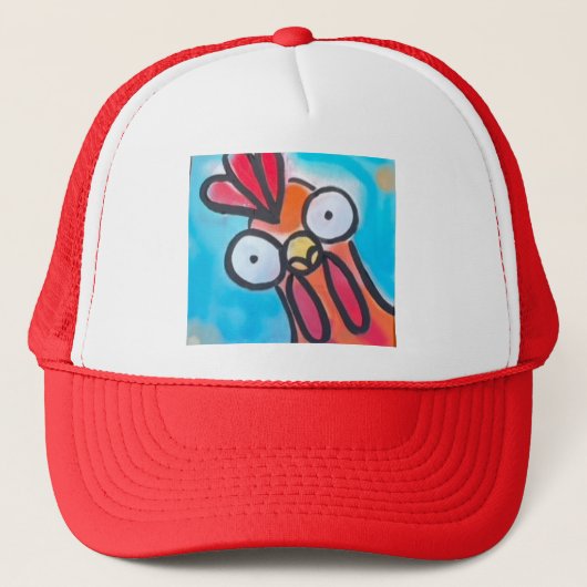 Gebogen Kip Trucker Hoed Pet (Voorkant)