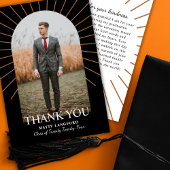 Gebogen Klasse van Afstuderen Foto Bedankkaart