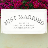 Gebogen klassieker net getrouwd auto spandoek