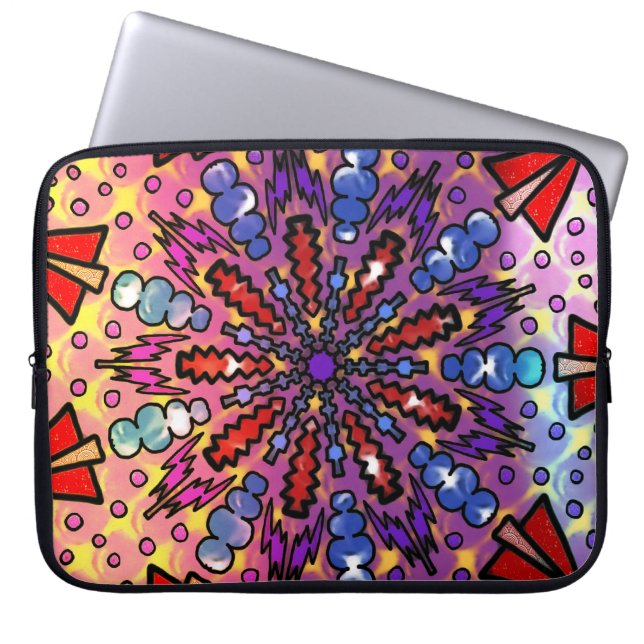 gebogen laptop sleeve (Voorkant)