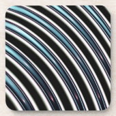 gebogen lijnen sluiten een fractal op bier onderzetter (Voorkant)