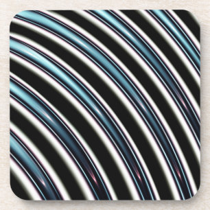 gebogen lijnen sluiten een fractal op bier onderzetter