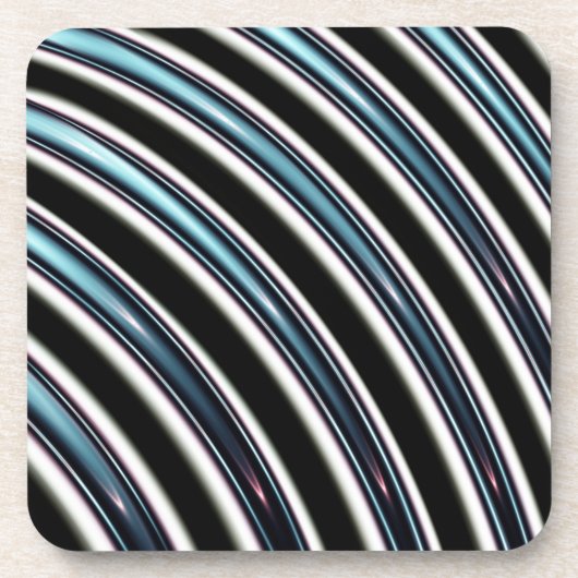 gebogen lijnen sluiten een fractal op bier onderzetter (Voorkant)