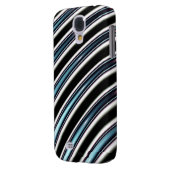 gebogen lijnen sluiten een fractal op Case-Mate samsung galaxy hoesje (Achterkant Links)