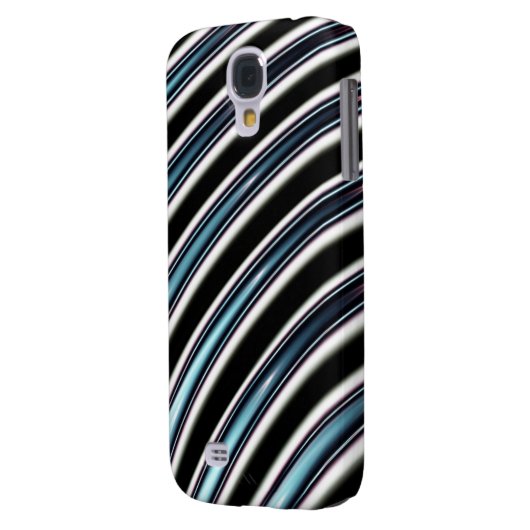 gebogen lijnen sluiten een fractal op Case-Mate samsung galaxy hoesje (Achterkant Links)