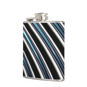 gebogen lijnen sluiten een fractal op heupfles (Links)