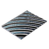 gebogen lijnen sluiten een fractal op notitieboek (Linkerzijde)