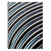 gebogen lijnen sluiten een fractal op notitieboek (Voorkant)