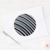 gebogen lijnen sluiten een fractal op ronde sticker (Envelop)