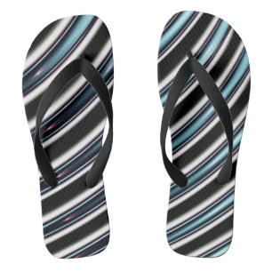 gebogen lijnen sluiten een fractal op teenslippers