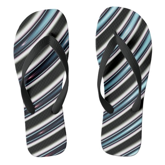 gebogen lijnen sluiten een fractal op teenslippers (Voetbed)