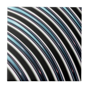 gebogen lijnen sluiten een fractal op tegeltje