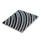 gebogen lijnen sluiten een fractal op tegeltje (Zijkant)