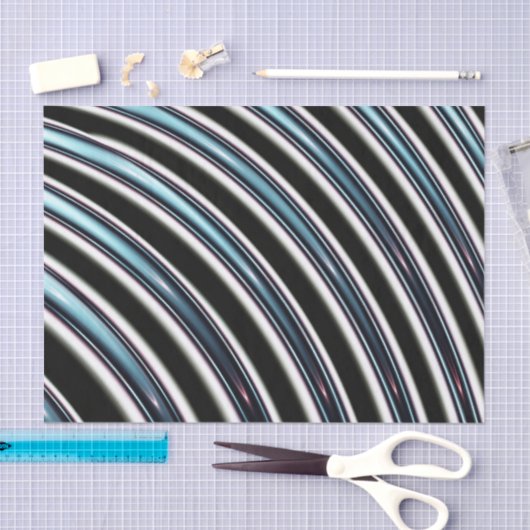 gebogen lijnen sluiten een fractal op tissuepapier (Craft)