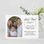 Gebogen Lijst Beste Pap Ever Vaders Dag 3 Foto Kaart (Staand voorkant)