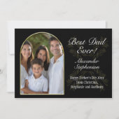Gebogen Lijst Beste Pap Ever Vaders Dag 3 Foto Kaart (Voorkant)