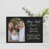 Gebogen Lijst Beste Pap Ever Vaders Dag 3 Foto Kaart (Staand voorkant)