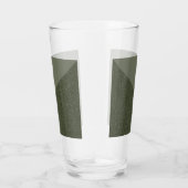 Gebogen mos groen pint glas ontwerp (Rechts)
