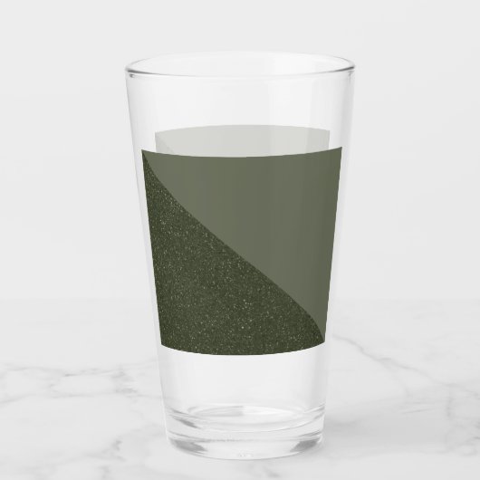 Gebogen mos groen pint glas ontwerp (Voorkant)