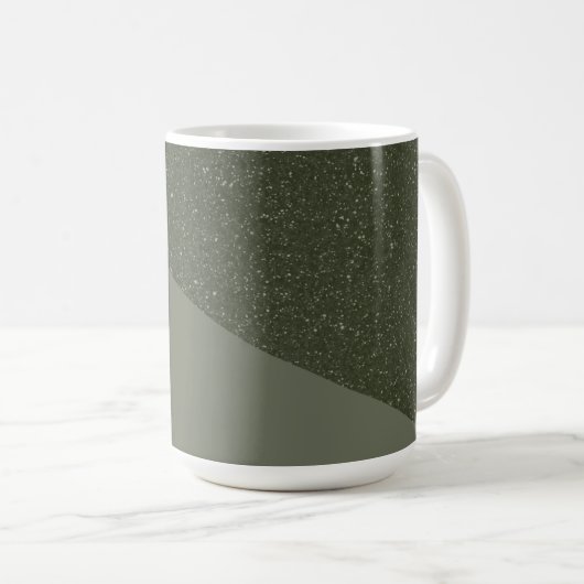 Gebogen mos groene textuur Mok (Voorkant rechts)